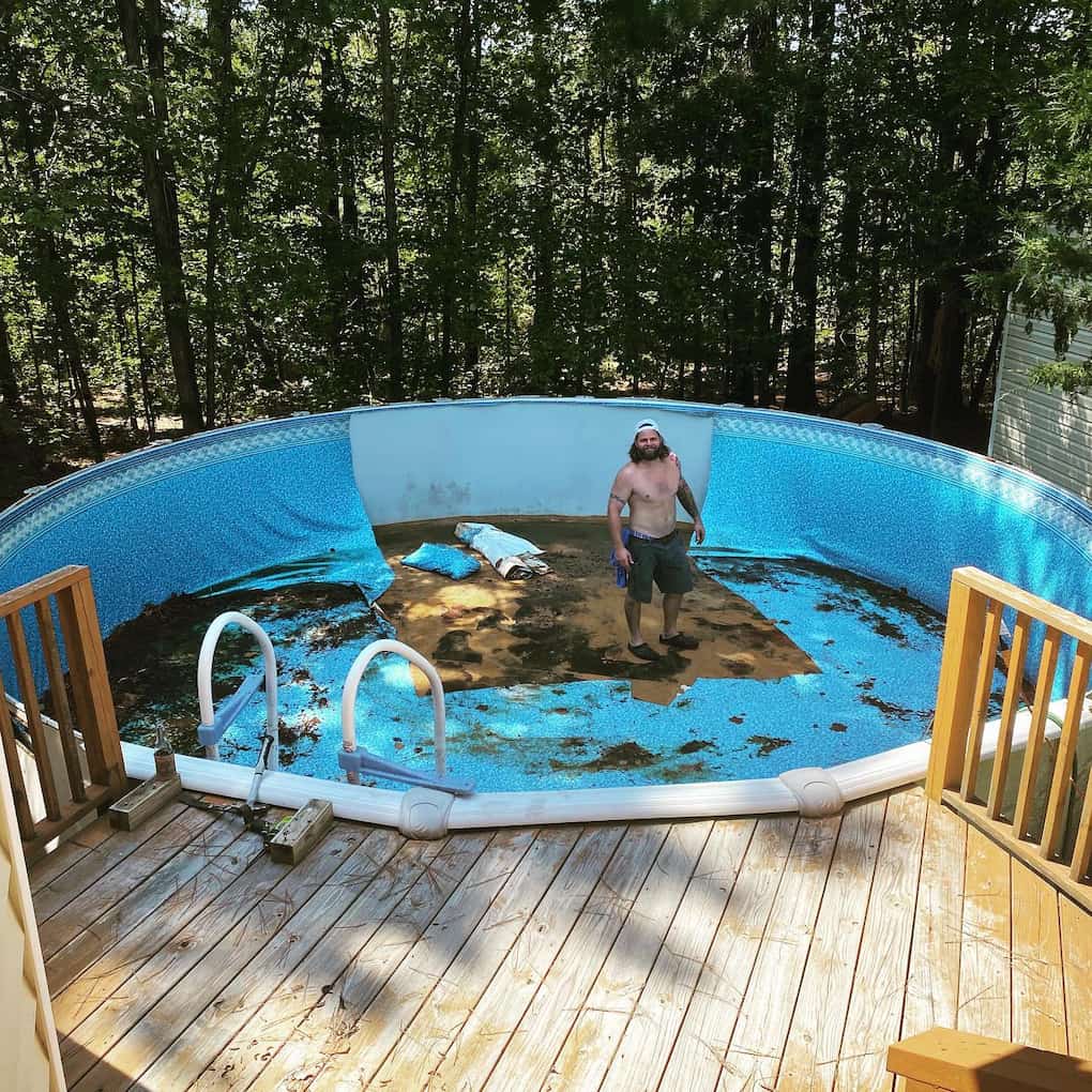 Above pool removal and site cleanup images